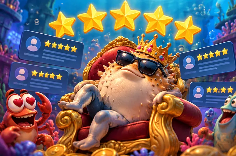 Spinbob player rating illustration with five gold stars